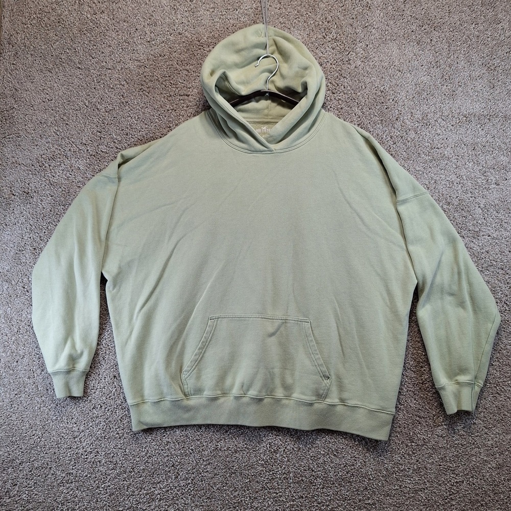 Hollister Hoodie Mens XXL Green Pullover Kangaroo Pocket Casual Streetwear